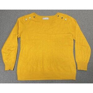 Carolyn Taylor Elegant Knit Sweater Petite Yellow Size PL